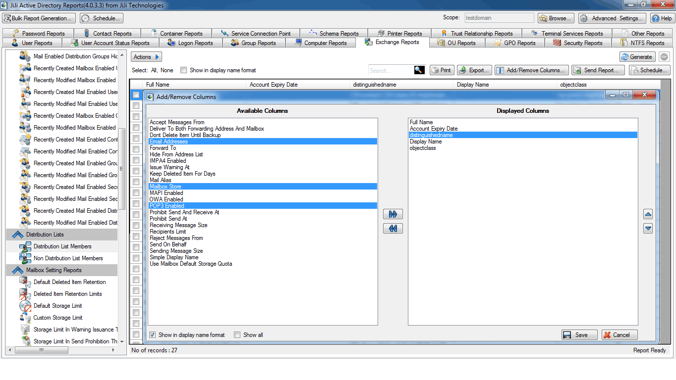 Active Directory Distribution List Members Report